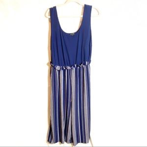 Blue Striped Romper - Size 3x